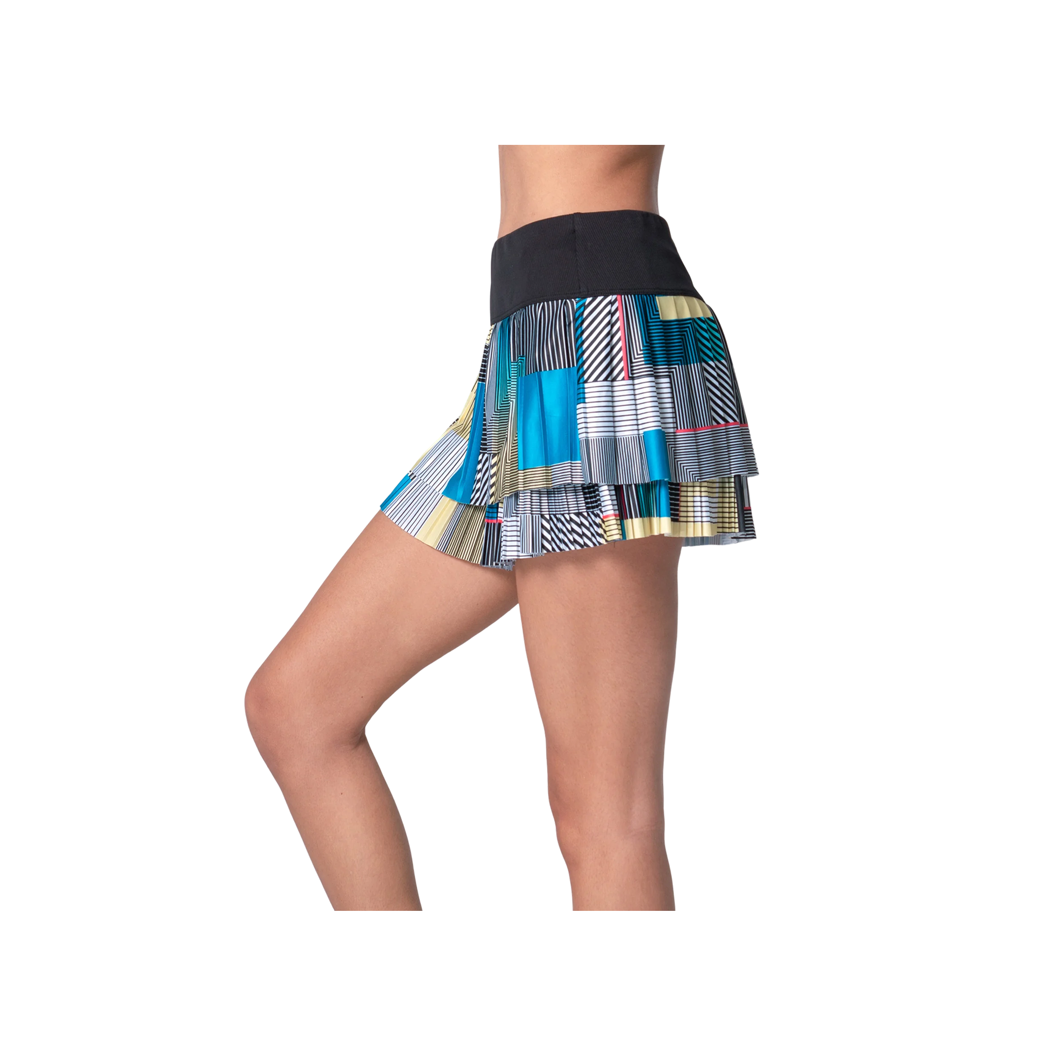 Falda Lucky in Love Stripe It Up Pleated Skirt