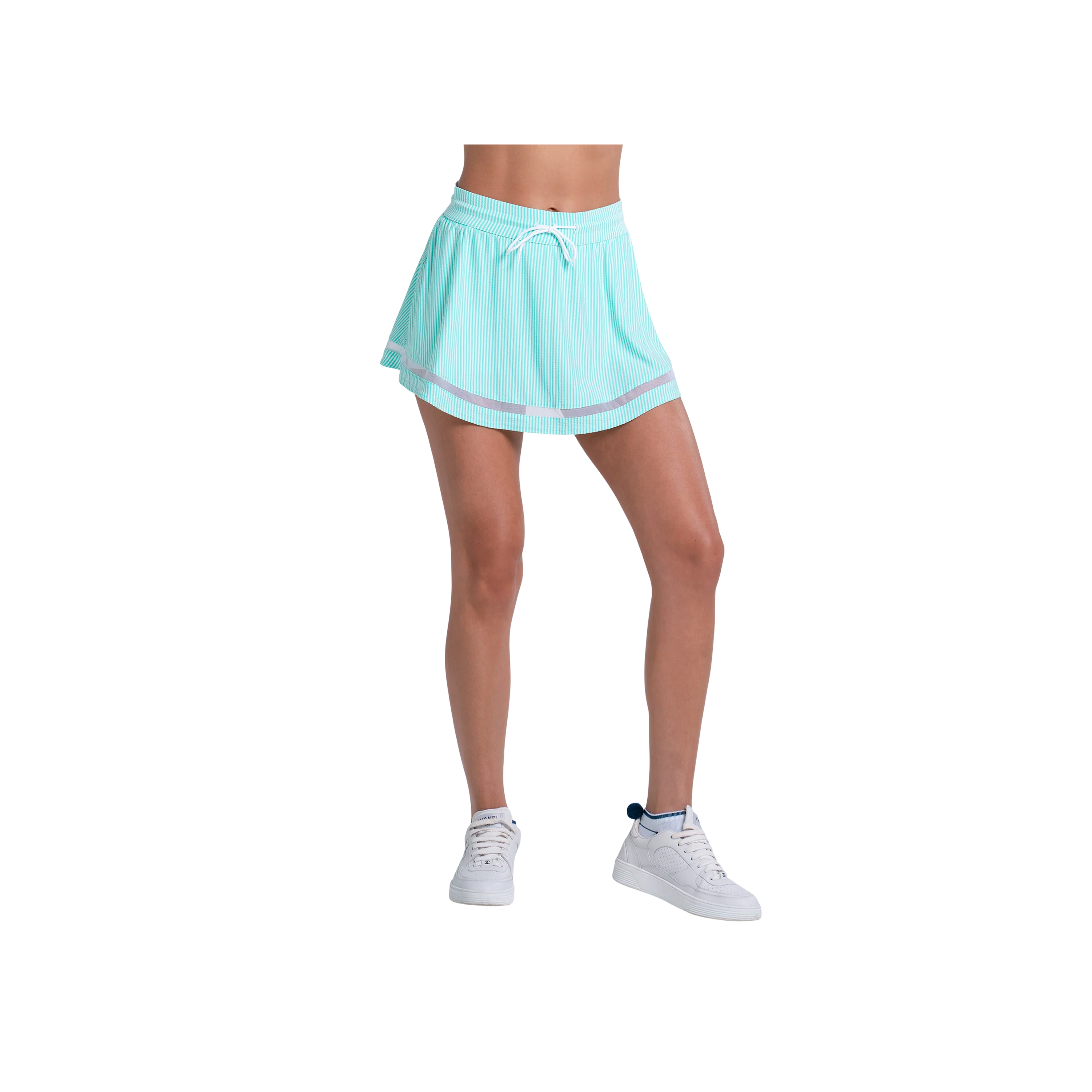 Falda Lucky in Love High Waist Seersucker Skirt