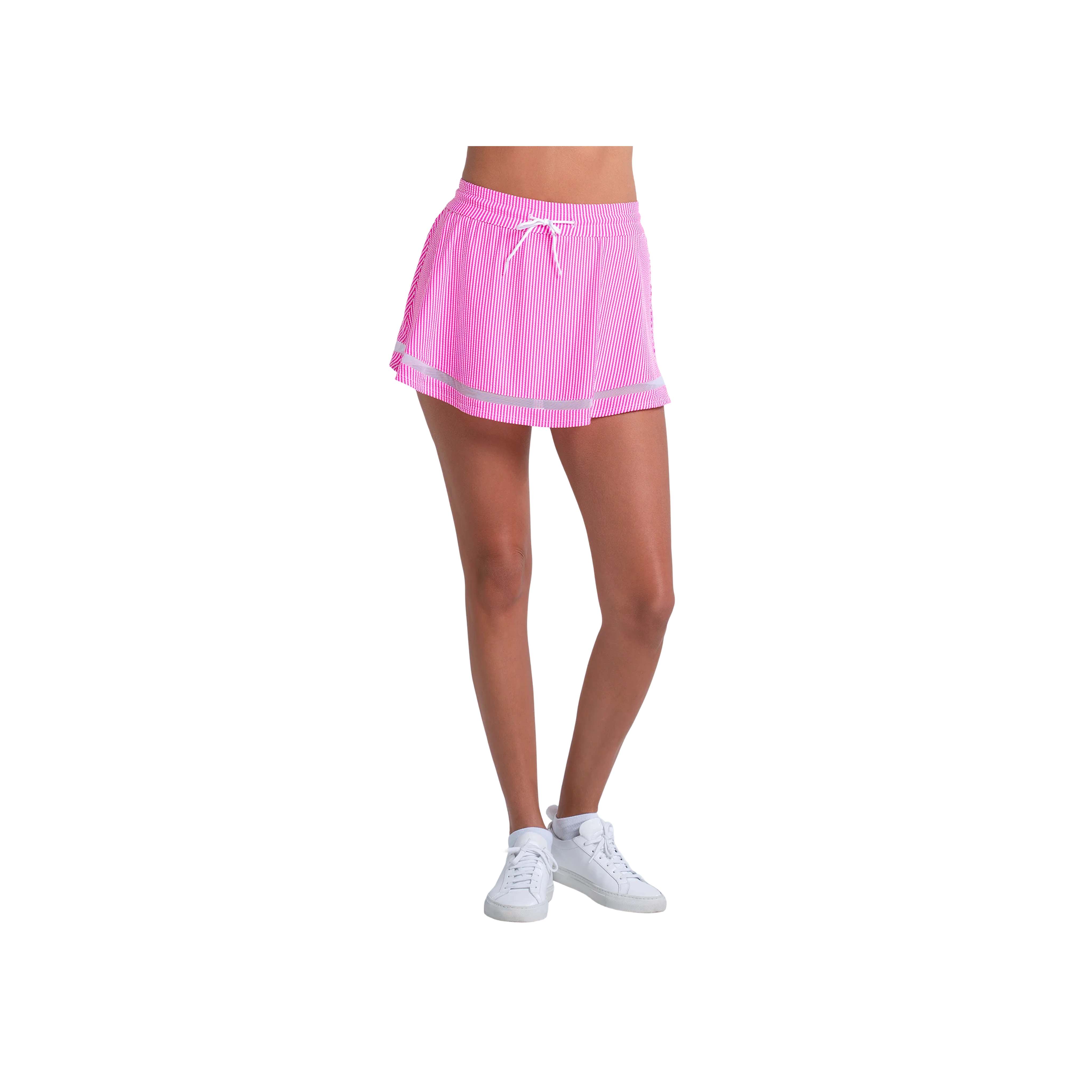 Falda Lucky in Love High Waist Seersucker Skirt Rosa