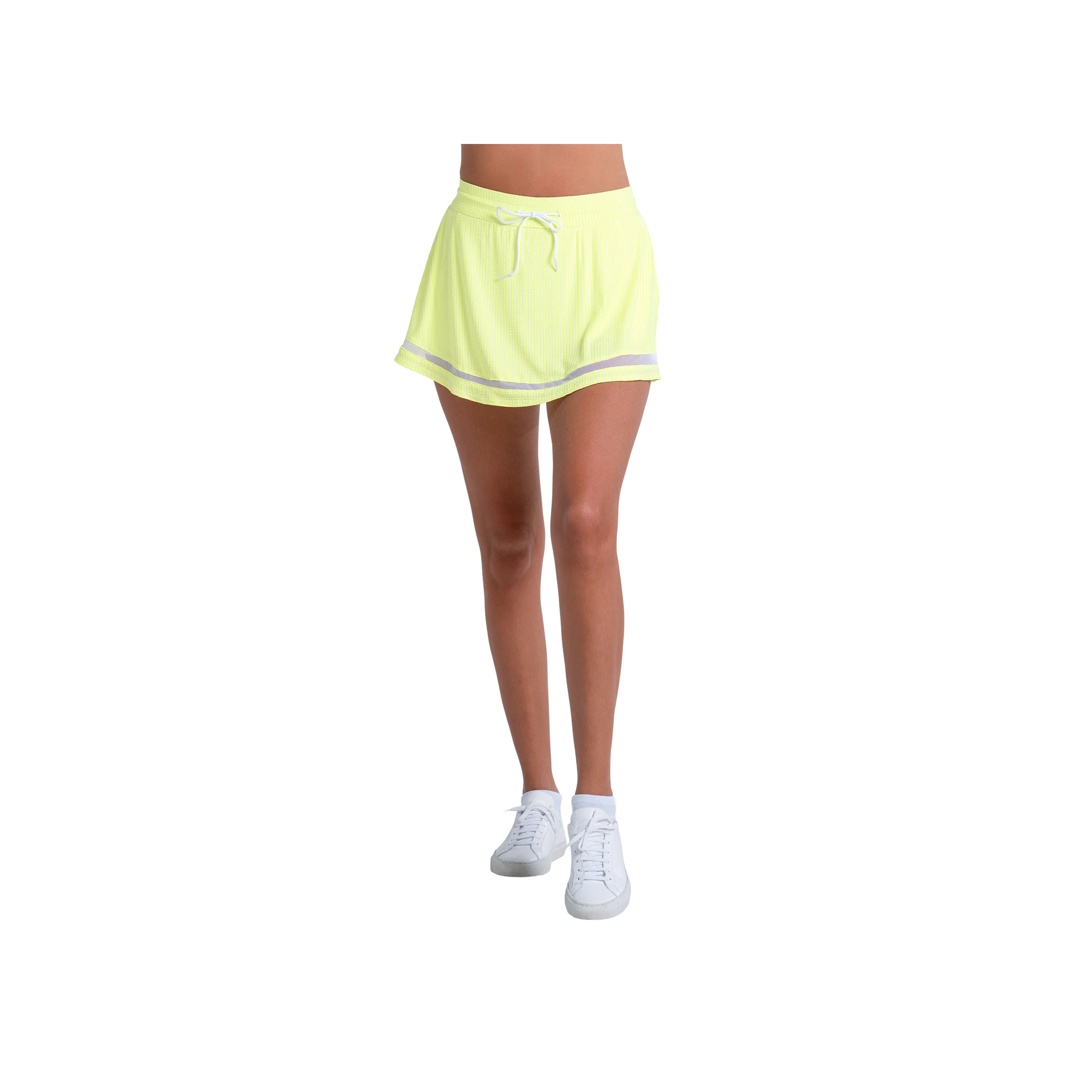 Falda Lucky in Love High Waist Seersucker Skirt Amarillo