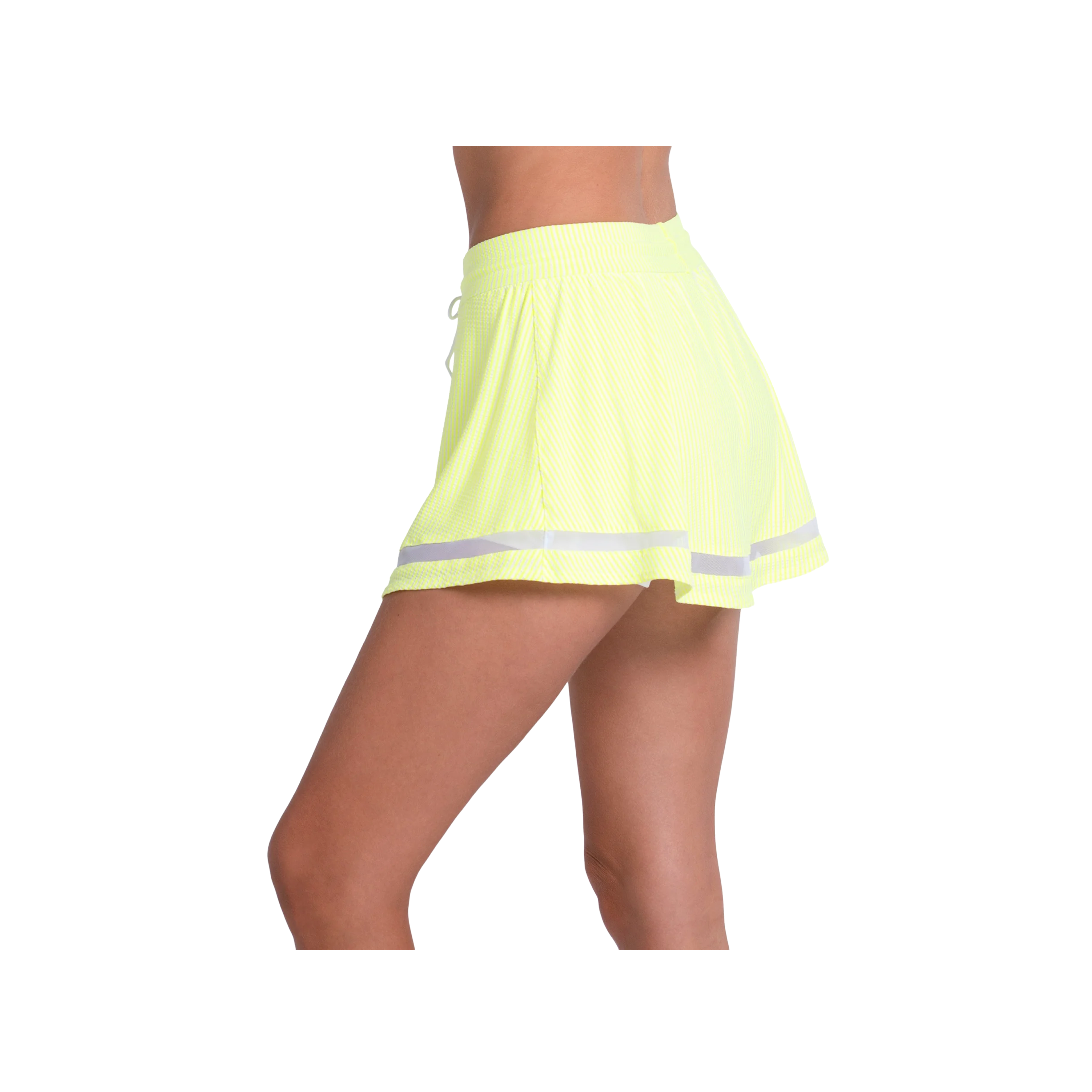 Falda Lucky in Love High Waist Seersucker Skirt Amarillo