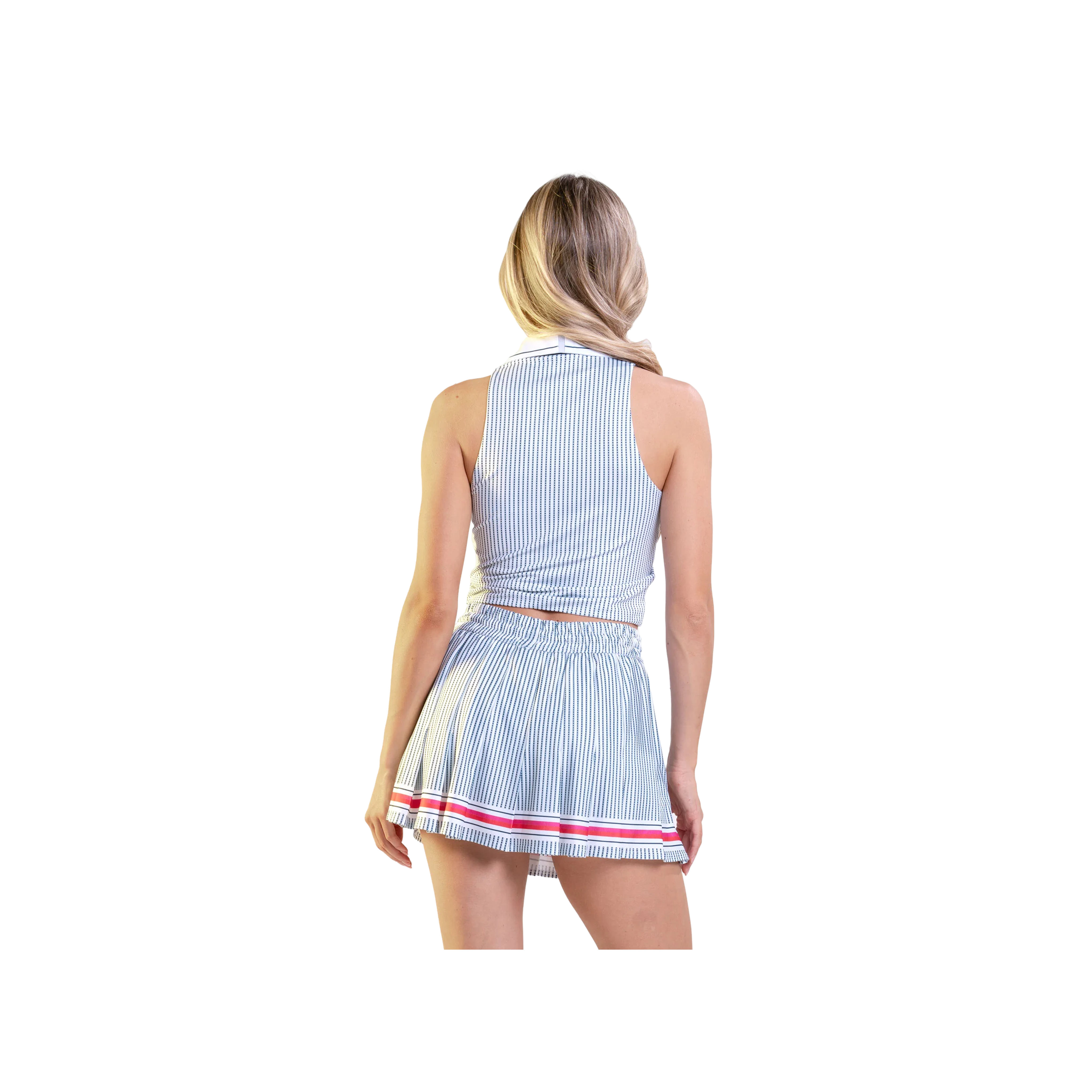 Blusa Glow Set Stripes Polo Tank Lucky in Love