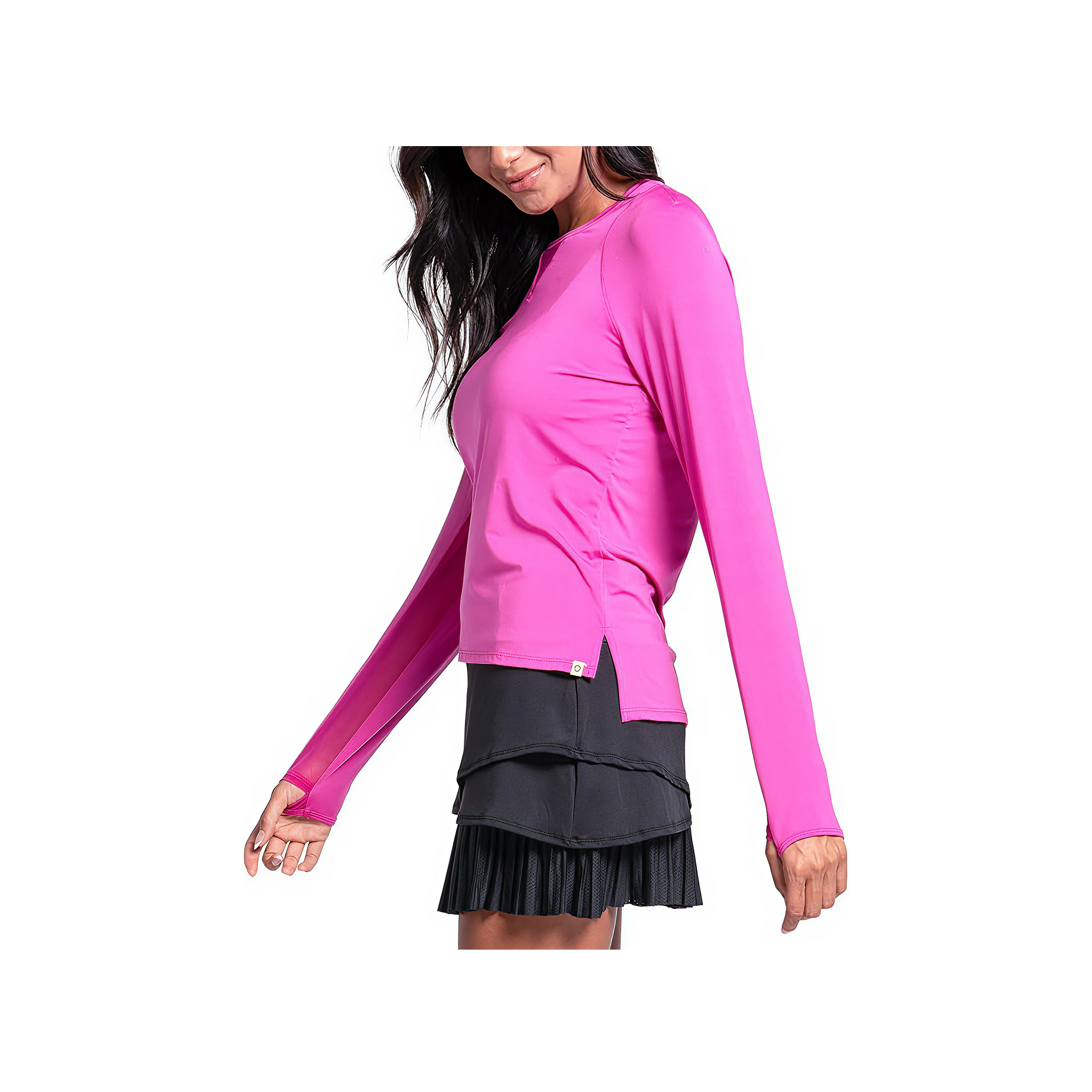 Blusa Lucky in Love High Low Breezy Long Sleeve