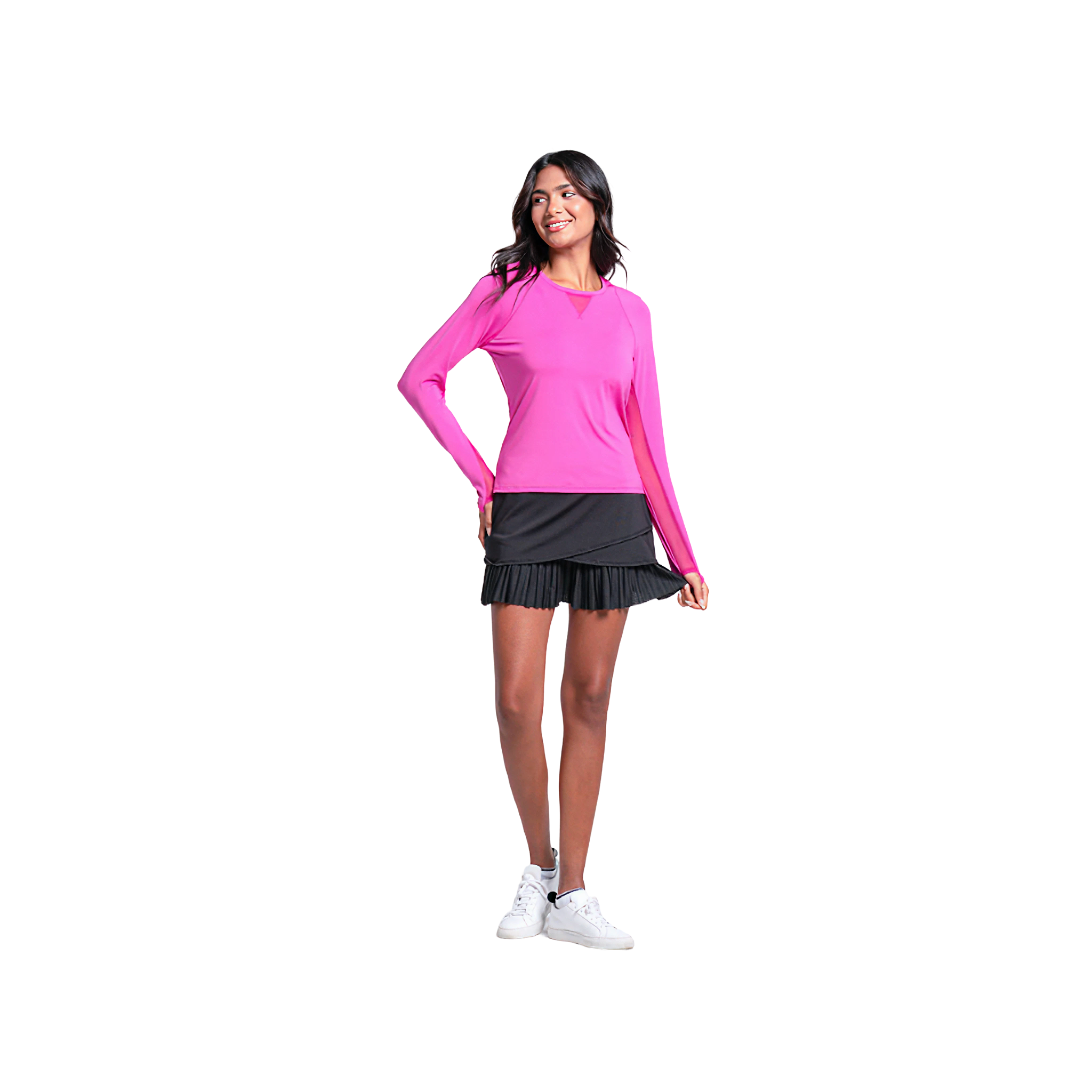 Blusa Lucky in Love High Low Breezy Long Sleeve