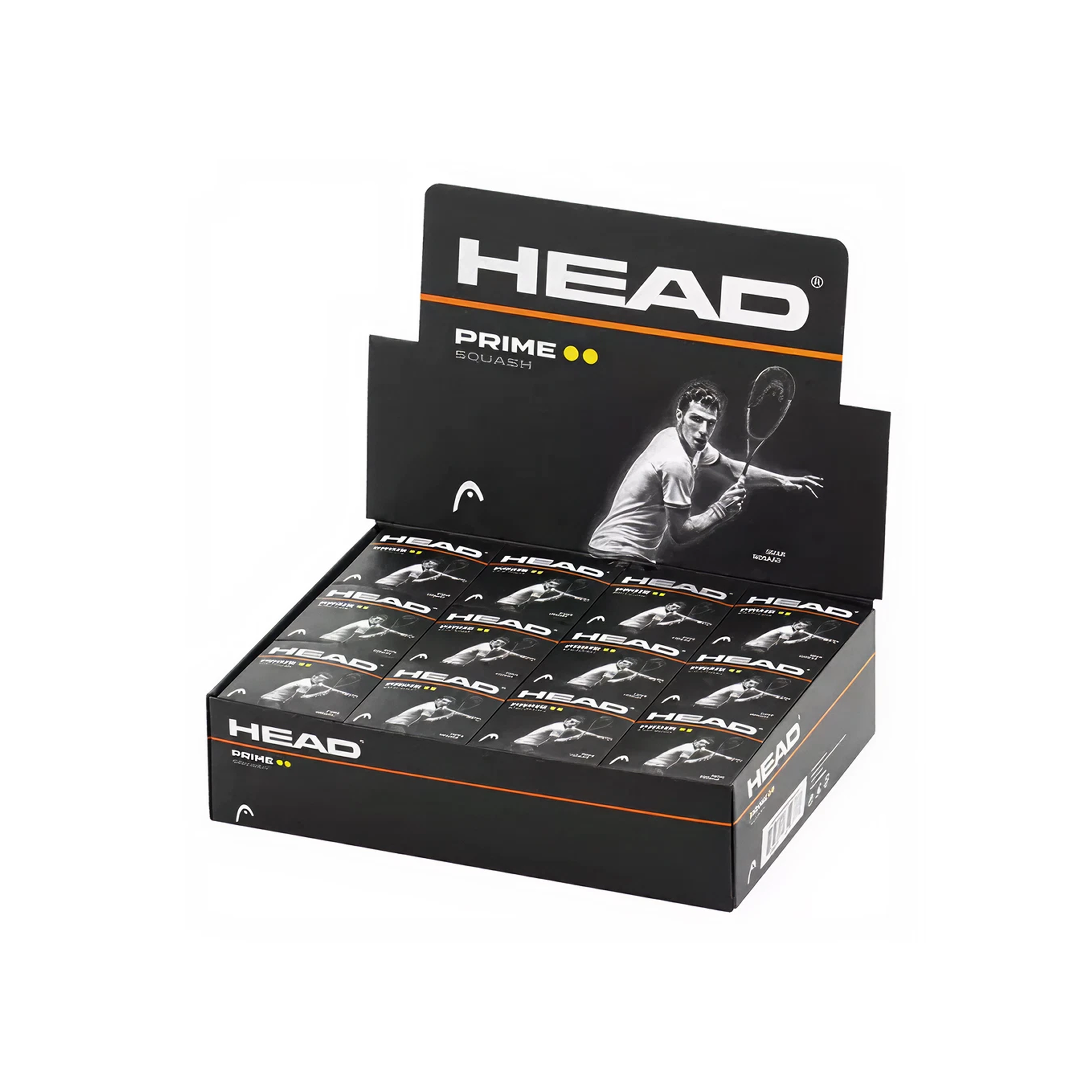 Pelotas Head Prime Doble Punto Amarillo 12 Piezas