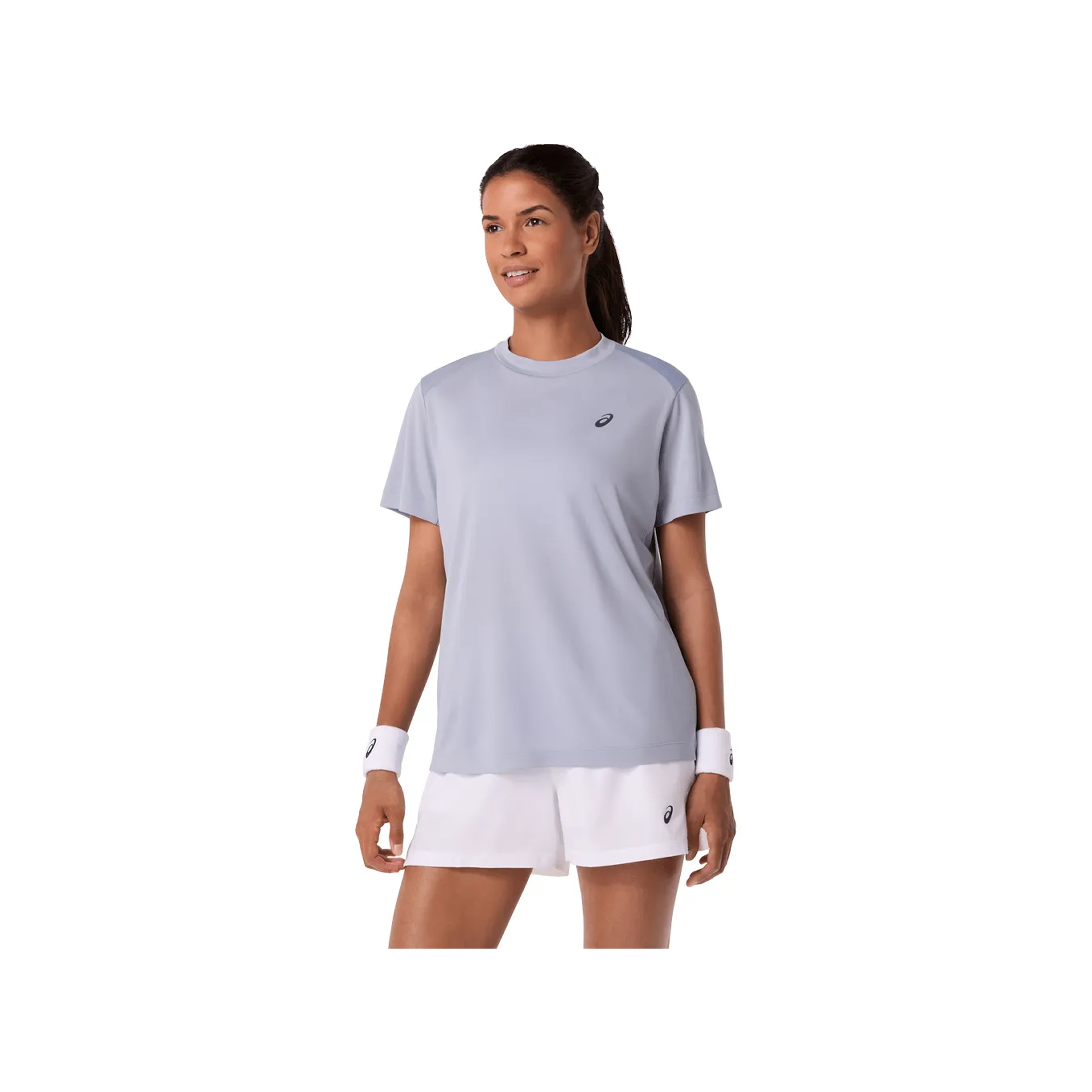 Playera Asics Court SS Top Azul Gris