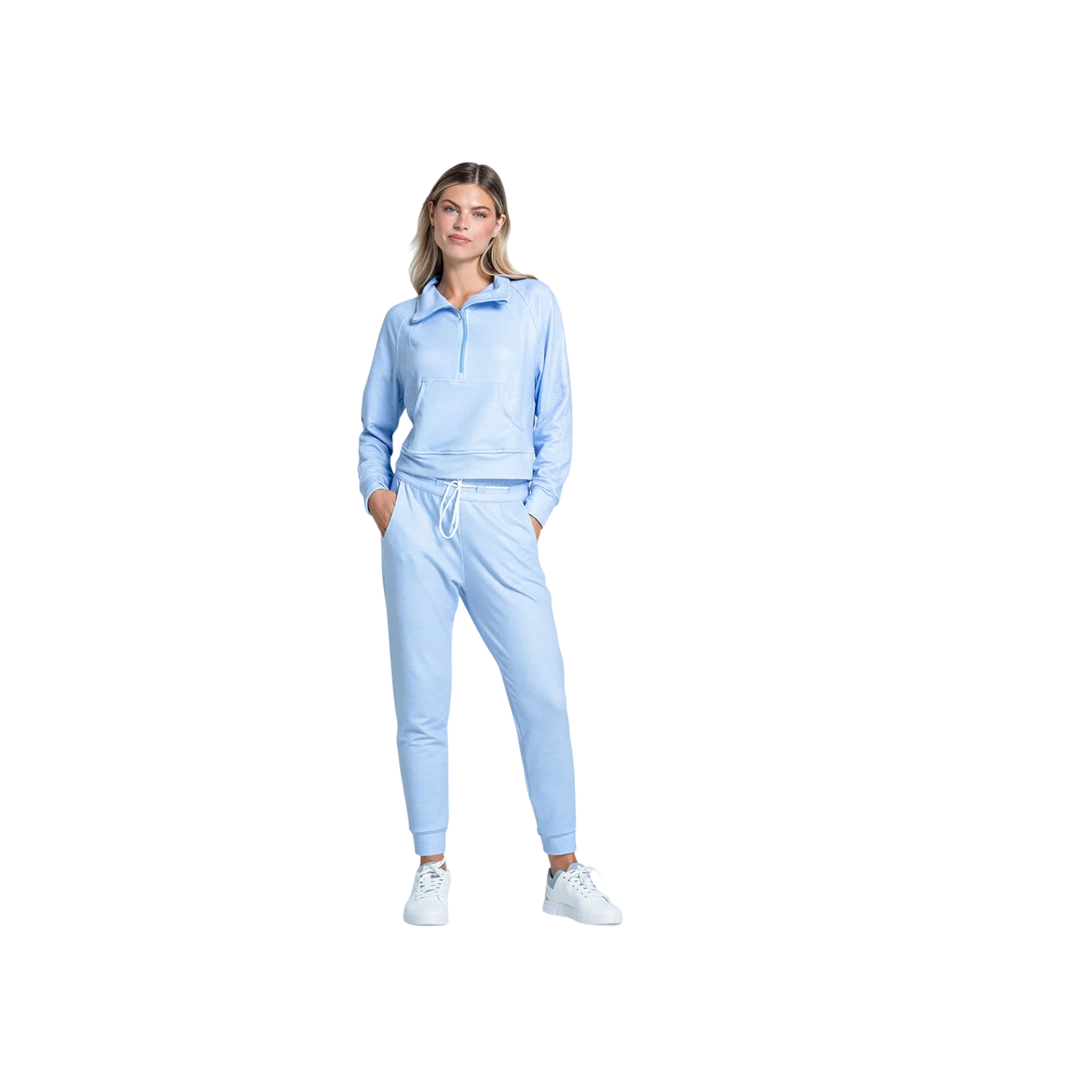 Sudadera Lucky in Love Renew Heather Zip Long Sleeve Powder