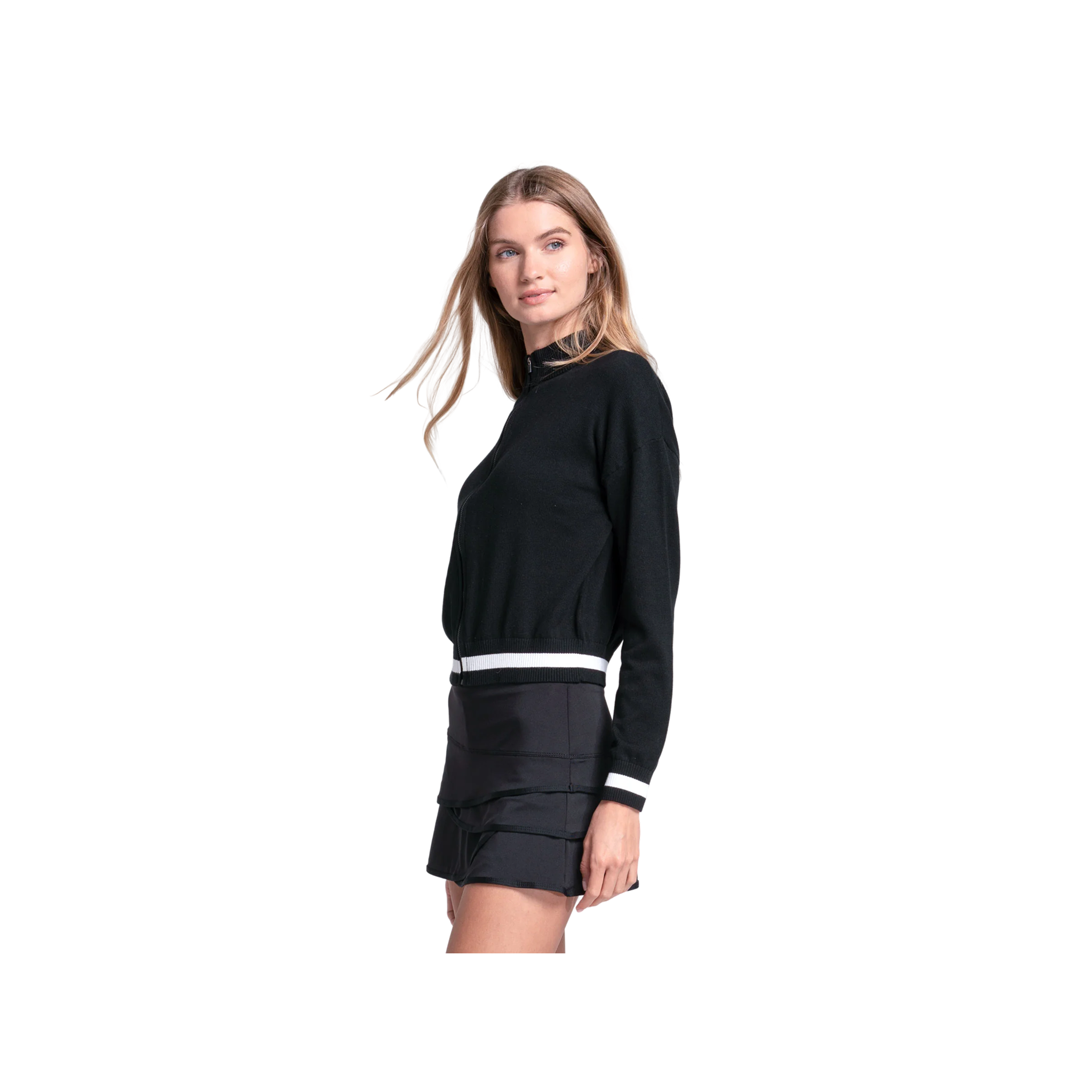 Sueter Lucky In Love Rally Mock Neck Cardigan