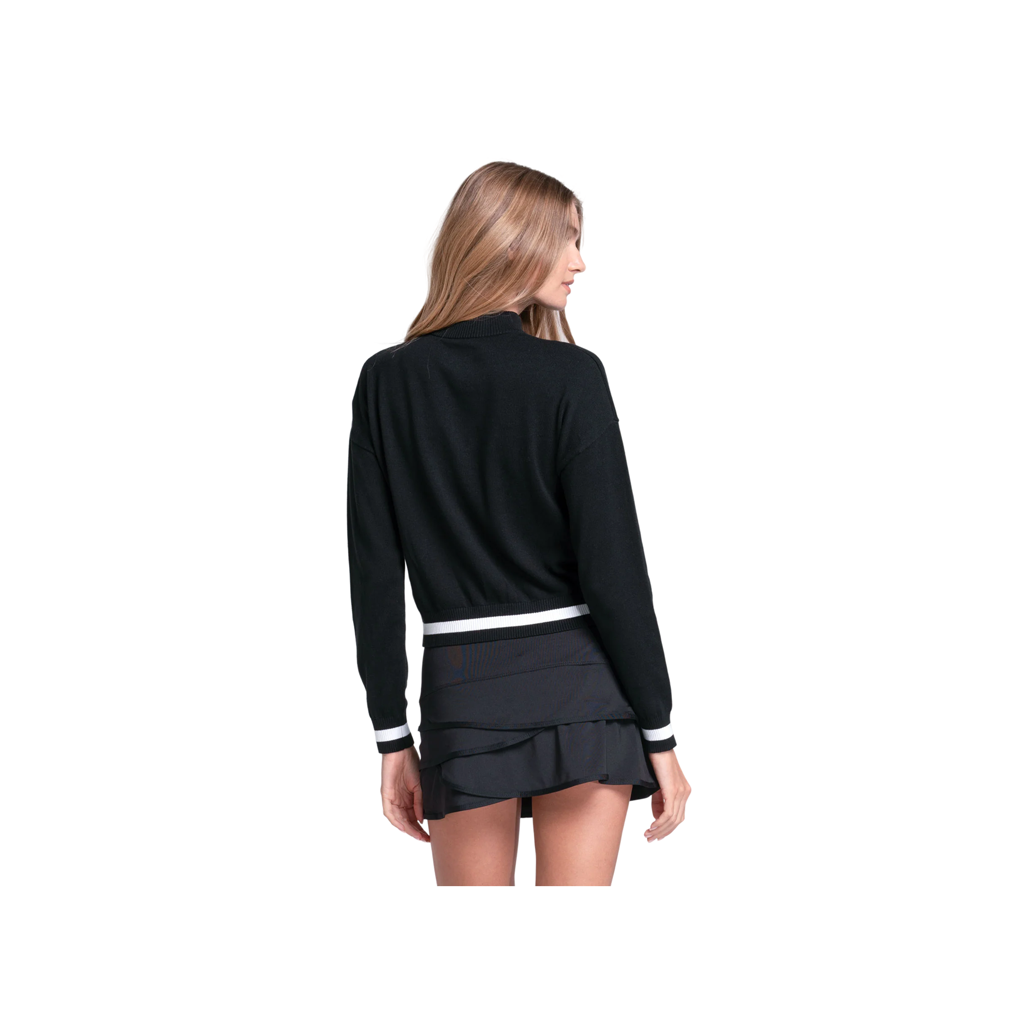 Sueter Lucky In Love Rally Mock Neck Cardigan